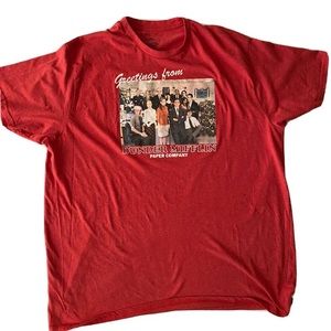 The Office Greetings Dunder Mifflin t-shirt 2X Red Ripple Junction Christmas